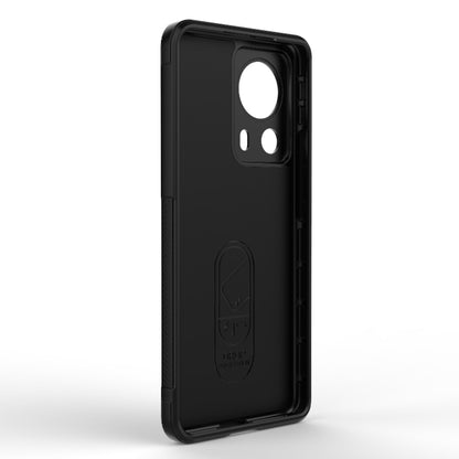 For Xiaomi 13 Lite Magic Shield TPU + Flannel Phone Case(Dark Grey) - 13 Lite Cases by PMC Jewellery | Online Shopping South Africa | PMC Jewellery