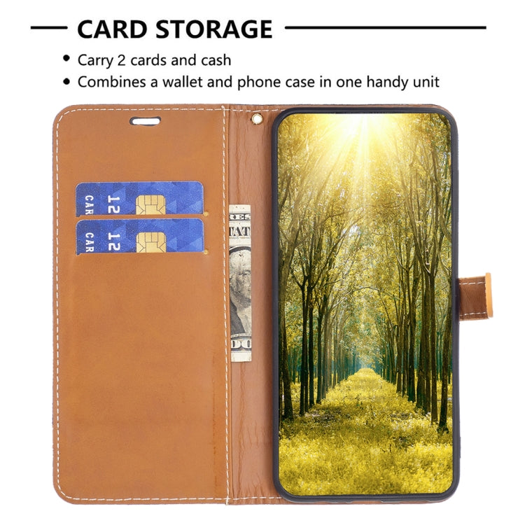 For Samsung Galaxy A24 4G Color Block Denim Texture Leather Phone Case(Black) - free shipping - PMC TechLife - Order now!