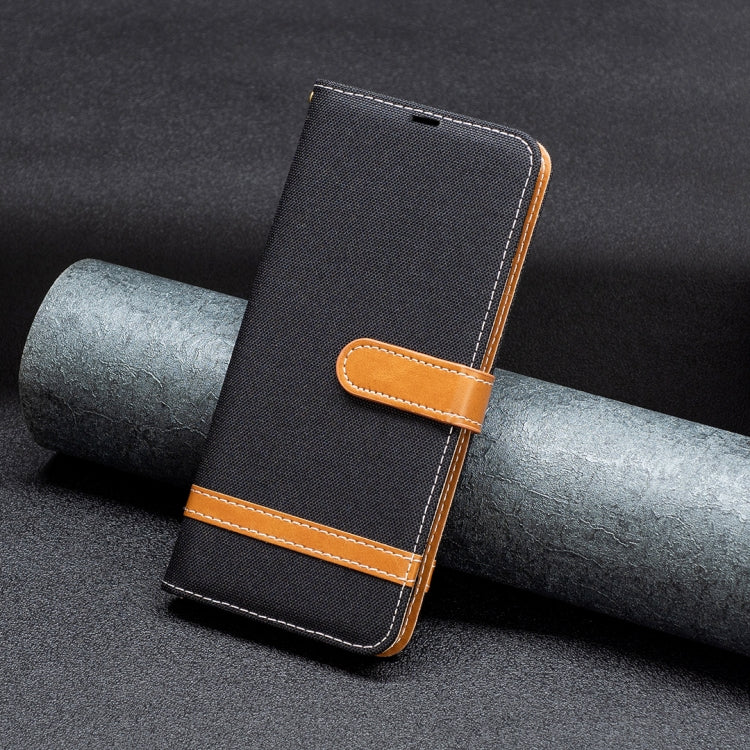 For Samsung Galaxy A24 4G Color Block Denim Texture Leather Phone Case(Black) - free shipping - PMC TechLife - Order now!