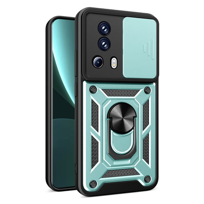 For Xiaomi Civi 2 5G / 13 Lite Sliding Camera Cover Design TPU+PC Phone Case(Green) - 13 Lite Cases by PMC Jewellery | Online Shopping South Africa | PMC Jewellery