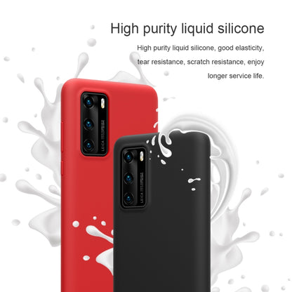 For Huawei P40 NILLKIN Feeling Series Shockproof Liquid Silicone Protective Case(Black) - Huawei Cases by NILLKIN | Online Shopping South Africa | PMC Jewellery