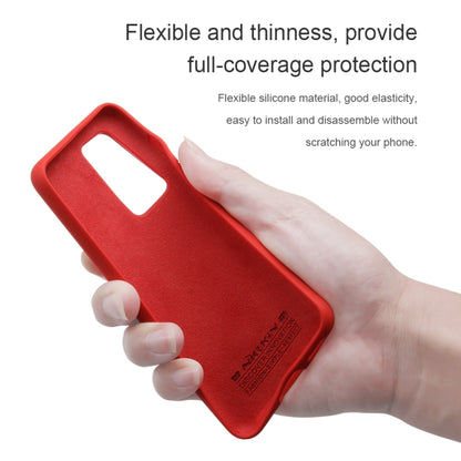 For Huawei P40 NILLKIN Feeling Series Shockproof Liquid Silicone Protective Case(Red) - Huawei Cases by NILLKIN | Online Shopping South Africa | PMC Jewellery