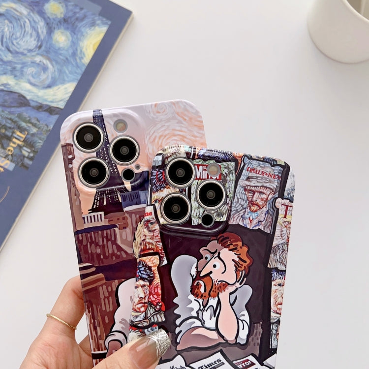 For iPhone 11 Precise Hole Oil Painting Glossy PC Phone Case(Tower) - iPhone 11 Cases by PMC TechLife | Online Shopping South Africa | PMC TechLife