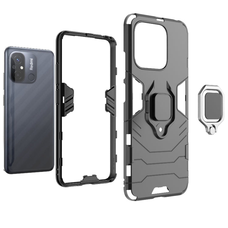 For Xiaomi Redmi 12C Magnetic Ring Holder PC + TPU Phone Case(Red) - free shipping - PMC TechLife - Order now!