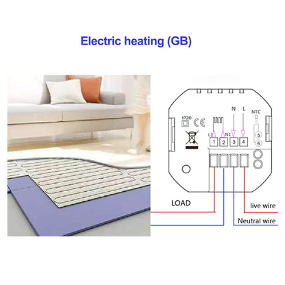 BHT-2002GBLM 220V Smart Home Heating Thermostat Electric Heating WiFi Thermostat with External Sensor Wire(White) - Thermostat & Thermometer by PMC Jewellery | Online Shopping South Africa | PMC Jewellery