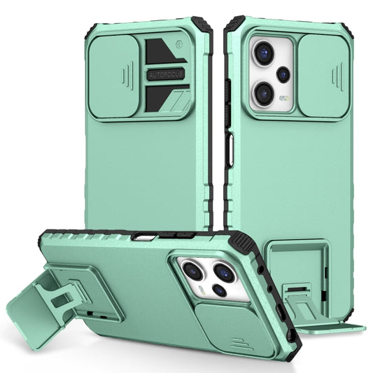 For Xiaomi Redmi Note 12 Pro 5G / Poco X5 Pro Stereoscopic Holder Sliding Camshield Phone Case(Light Blue) - Note 12 Pro Cases by PMC Jewellery | Online Shopping South Africa | PMC Jewellery