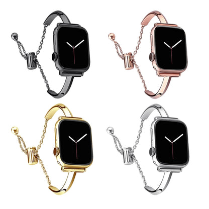 Stainless Steel Bracelet Watch Band For Apple Watch Series 9&8&7 41mm / SE 3&SE 2&6&SE&5&4 40mm / 3&2&1 38mm(Silver) - Watch Bands by PMC Jewellery | Online Shopping South Africa | PMC Jewellery | Buy Now Pay Later Mobicred