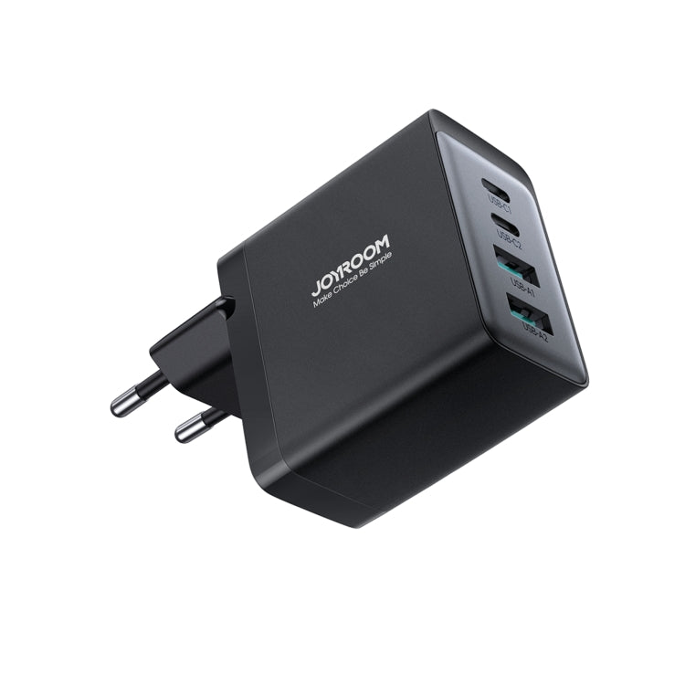 JOYROOM TCG02 Gallium Nitride 67W Dual USB+Dual USB-C/Type-C Multi-Port Charger Set, Specification:EU Plug(Black) - USB Charger by JOYROOM | Online Shopping South Africa | PMC Jewellery | Buy Now Pay Later Mobicred