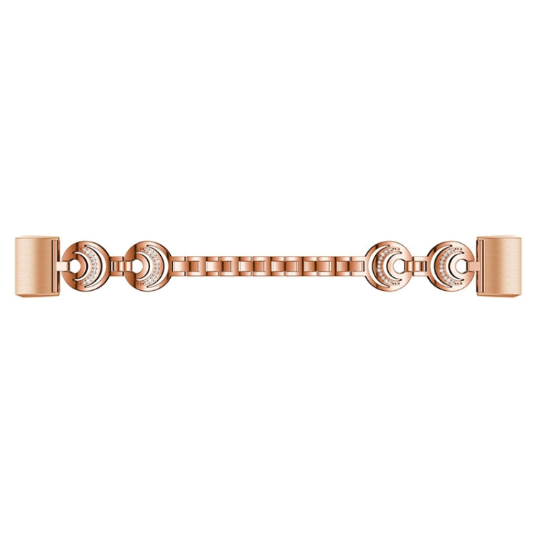 For Fitbit Charge 3 / 4 Sun Moon Star Diamond Metal Watch Band(Rose Gold) -  by PMC Jewellery | Online Shopping South Africa | PMC Jewellery