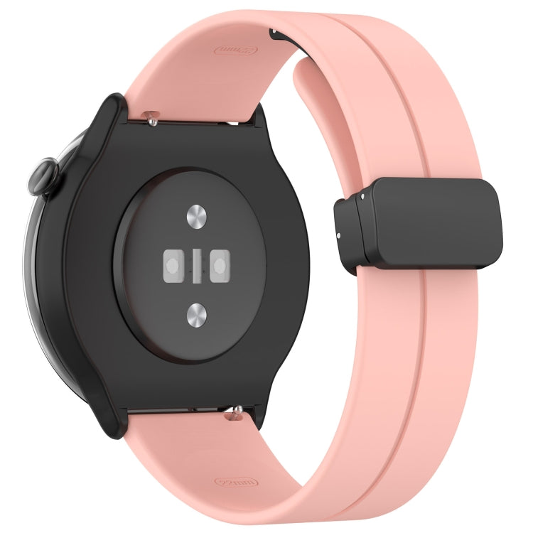 For Amazfit GTR Mini Magnetic Fold Clasp Black Buckle Silicone Watch Band(Light Pink) -  by PMC Jewellery | Online Shopping South Africa | PMC Jewellery