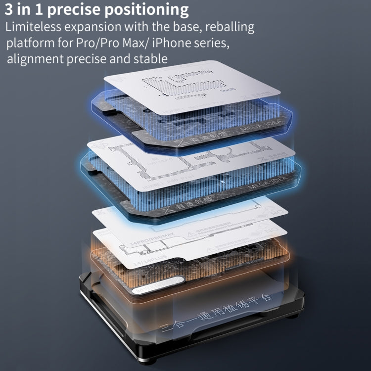 For Huawei Mate 50 Pro A Qianli Mega-idea Multi-functional Middle Frame Positioning BGA Reballing Platform - free shipping - PMC TechLife - Order now!