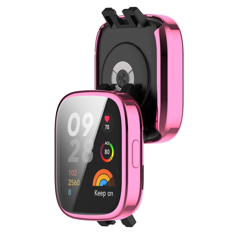 For Redmi Watch 3 Full Coverage TPU Electroplating Watch Protective Case(Pink) - Smart Wear by PMC Jewellery | Online Shopping South Africa | PMC Jewellery