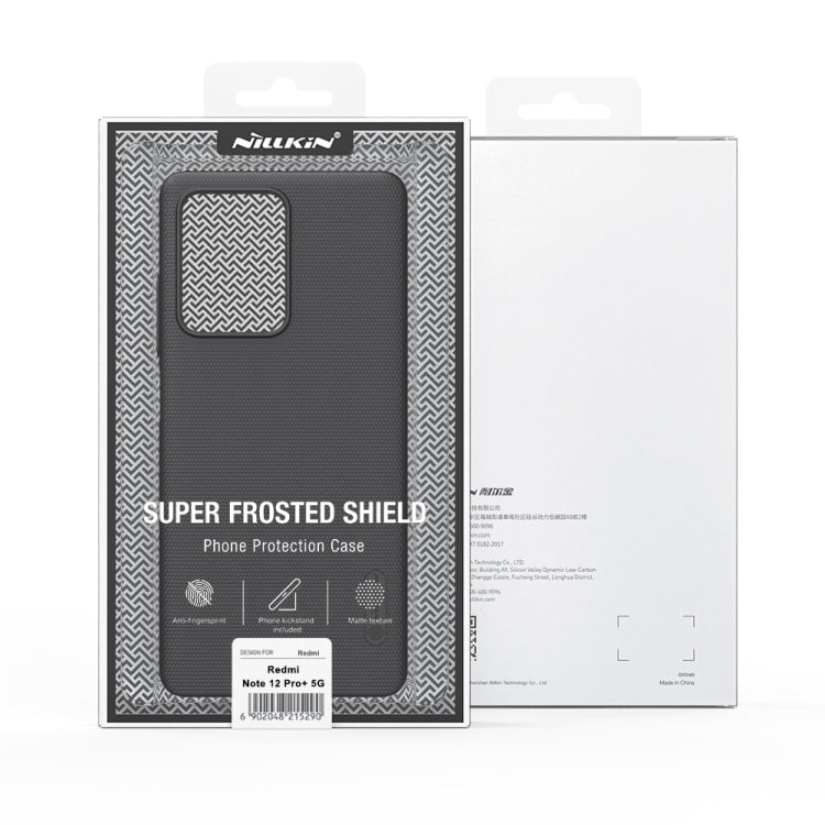 For Xiaomi Redmi Note 12 Pro+ 5G Global NILLKIN Frosted PC Phone Case(Black) - Note 12 Pro+ Cases by NILLKIN | Online Shopping South Africa | PMC Jewellery