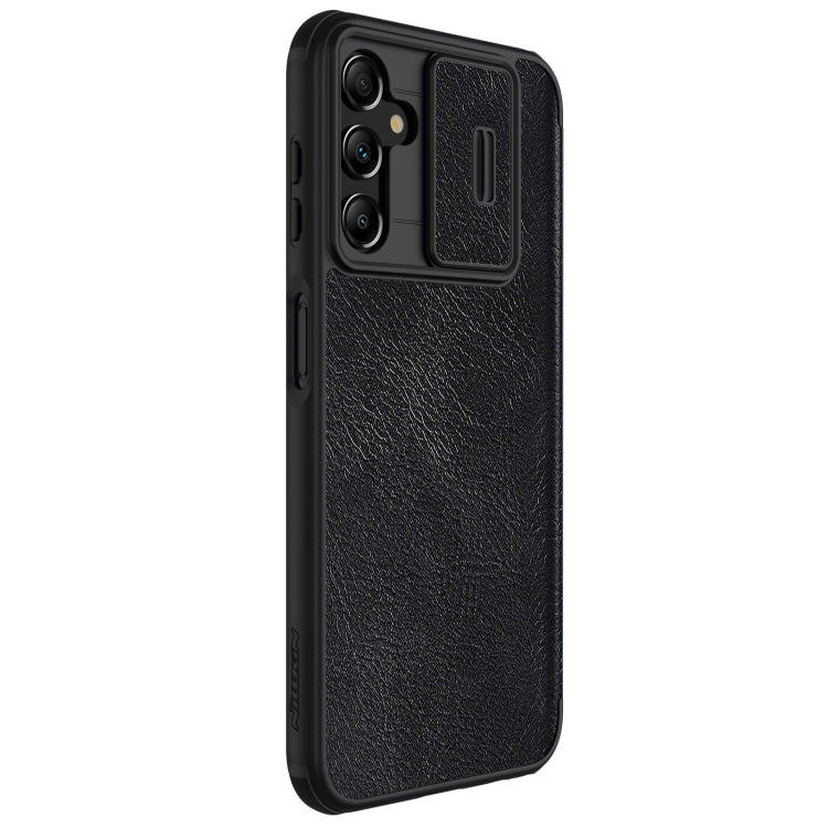 For Samsung Galaxy A14 4G NILLKIN QIN Series Pro Sliding Camera Cover Design Leather Phone Case(Black) - Galaxy Phone Cases by NILLKIN | Online Shopping South Africa | PMC Jewellery