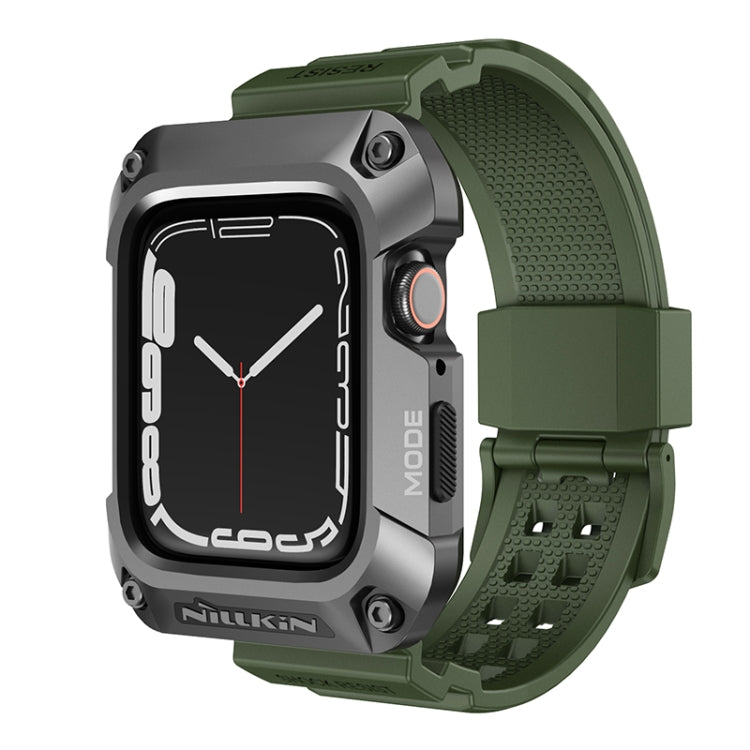 NILLKIN Ruidong Series Alloy + TPU Integrated Watch Band For Apple Watch Series 8&7 45mm(Green) - Watch Bands by NILLKIN | Online Shopping South Africa | PMC Jewellery | Buy Now Pay Later Mobicred