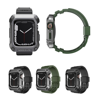 NILLKIN Ruidong Series Alloy + TPU Integrated Watch Band For Apple Watch Series 8&7 45mm(Green) - Watch Bands by NILLKIN | Online Shopping South Africa | PMC Jewellery | Buy Now Pay Later Mobicred