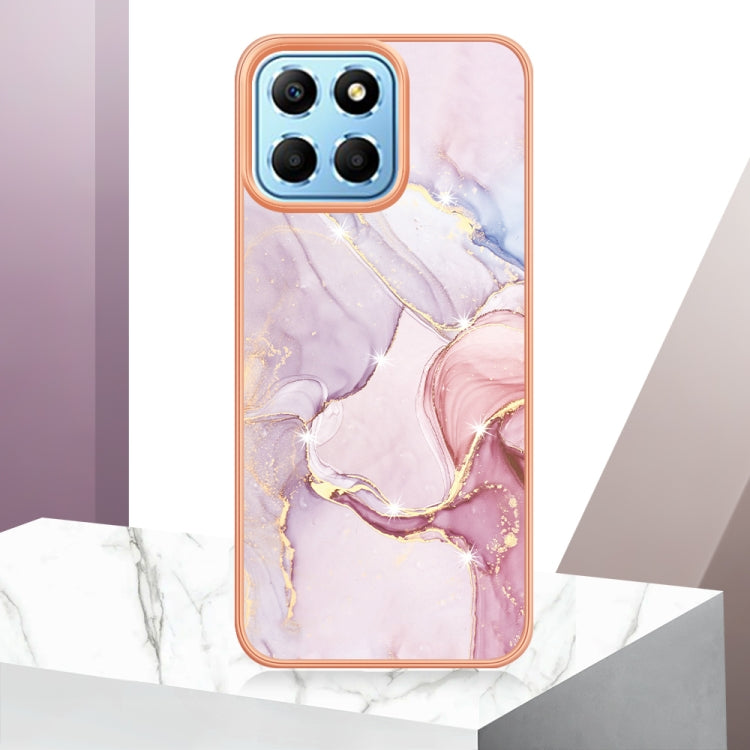 For Honor X8 5G Electroplating Marble Dual-side IMD Phone Case(Rose Gold 005) - free shipping - PMC TechLife - Order now!