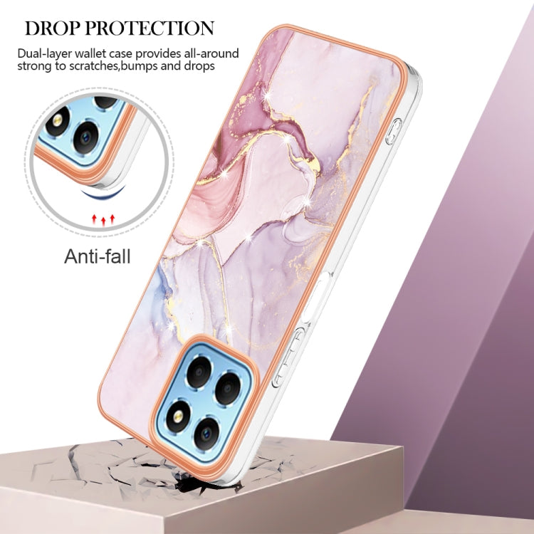 For Honor X8 5G Electroplating Marble Dual-side IMD Phone Case(Rose Gold 005) - free shipping - PMC TechLife - Order now!