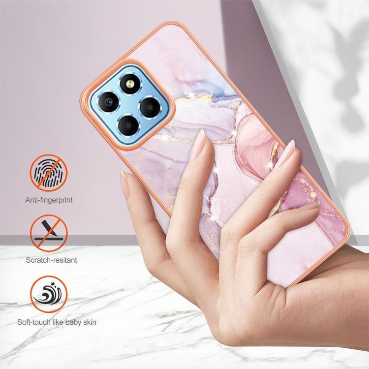 For Honor X8 5G Electroplating Marble Dual-side IMD Phone Case(Rose Gold 005) - free shipping - PMC TechLife - Order now!