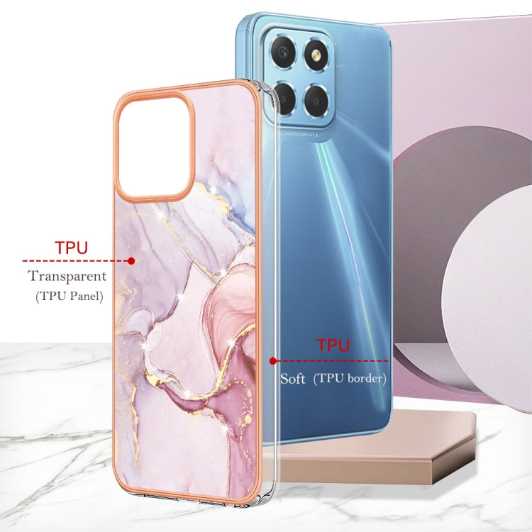 For Honor X8 5G Electroplating Marble Dual-side IMD Phone Case(Rose Gold 005) - free shipping - PMC TechLife - Order now!