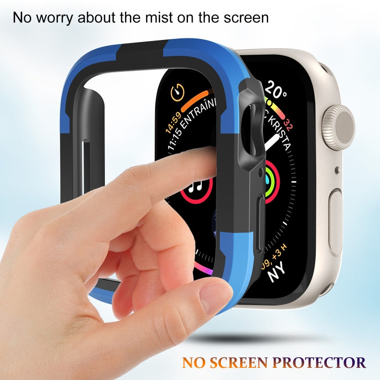 For Apple Watch Series SE 2&6&SE&5&4 40mm Armor Frame Watch Case(Blue) - Smart Wear by PMC Jewellery | Online Shopping South Africa | PMC Jewellery