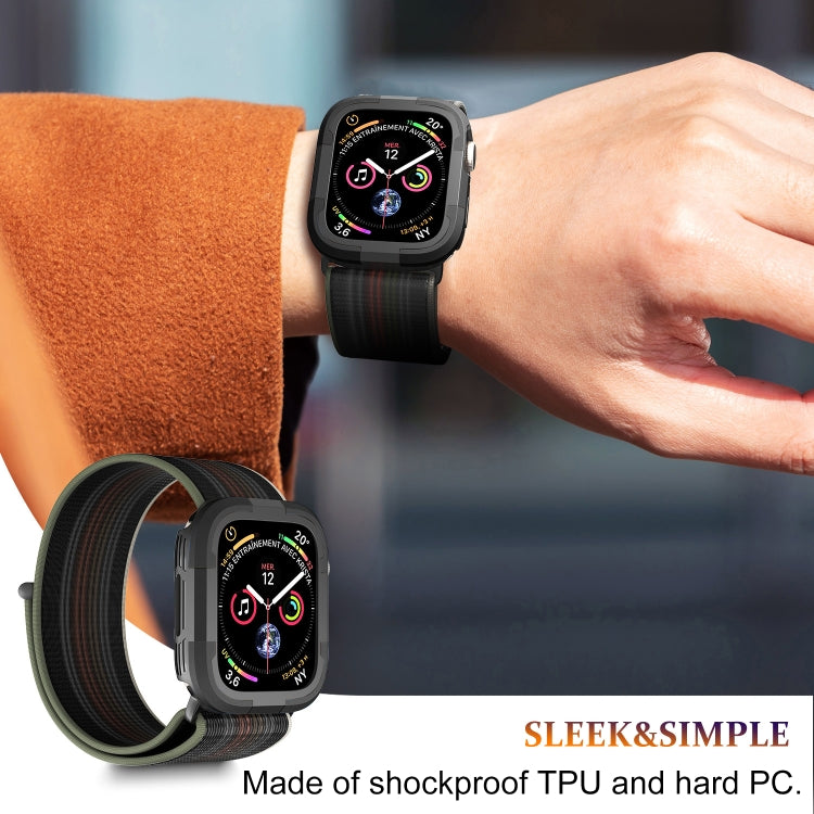 For Apple Watch Series 8 & 7 41mm Armor Frame Watch Case(Black) - Smart Wear by PMC Jewellery | Online Shopping South Africa | PMC Jewellery