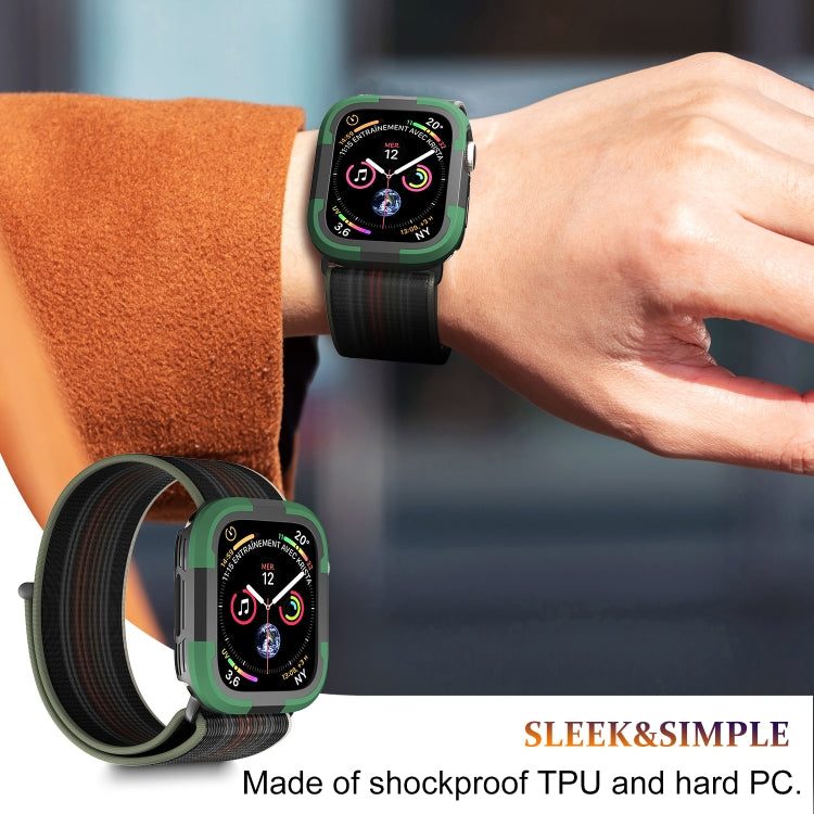 For Apple Watch Series 8 & 7 41mm Armor Frame Watch Case(Green) - Smart Wear by PMC TechLife | Online Shopping South Africa | PMC TechLife