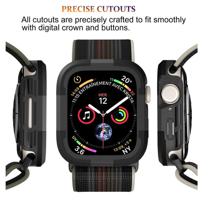 For Apple Watch Ultra 49mm Armor Frame Watch Case(Black) - Smart Wear by PMC Jewellery | Online Shopping South Africa | PMC Jewellery