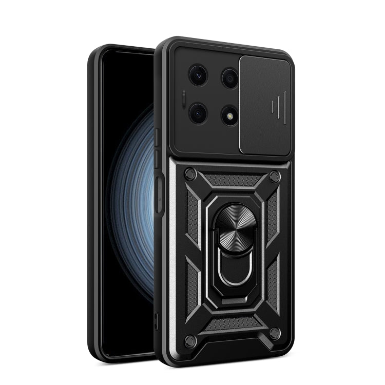 For Honor X8a 4G Sliding Camera Cover Design TPU + PC Phone Case(Black) - free shipping - PMC TechLife - Order now!