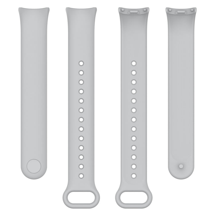 For Xiaomi Mi Band 8 Solid Color Silicone Plug Replacement Watch Band(Grey) - Smart Wear by PMC Jewellery | Online Shopping South Africa | PMC Jewellery