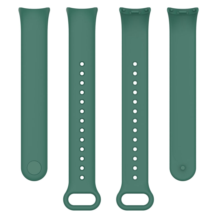 For Xiaomi Mi Band 8 Solid Color Silicone Plug Replacement Watch Band(Green) - Smart Wear by PMC Jewellery | Online Shopping South Africa | PMC Jewellery