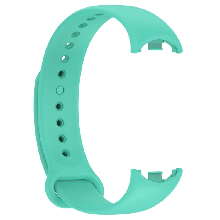 For Xiaomi Mi Band 8 Solid Color Silicone Plug Replacement Watch Band(Teal) - Smart Wear by PMC Jewellery | Online Shopping South Africa | PMC Jewellery