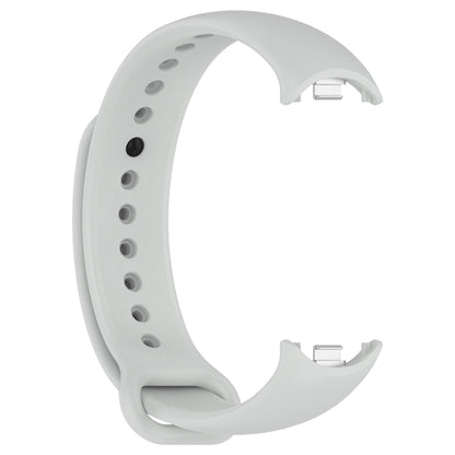 For Xiaomi Mi Band 8 Solid Color Stainless Steel Plug Replacement Watch Band (Light Grey) - Watch Bands by PMC Jewellery | Online Shopping South Africa | PMC Jewellery