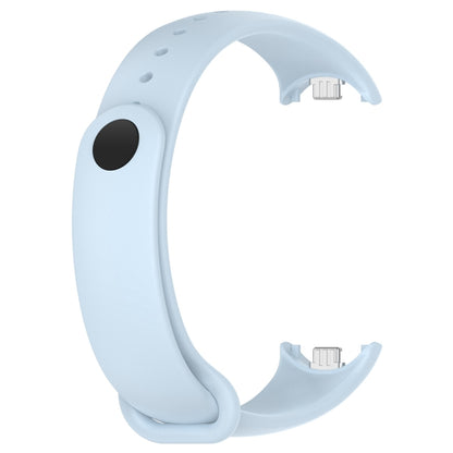 For Xiaomi Mi Band 8 Solid Color Stainless Steel Plug Replacement Watch Band (Light Blue) - Watch Bands by PMC Jewellery | Online Shopping South Africa | PMC Jewellery