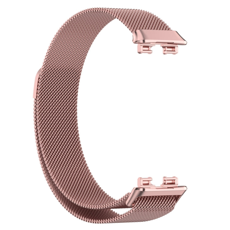 For Huawei Band 10 / 9 / 8 Milanese Metal Watch Band(Rose Pink) - Watch Bands by PMC TechLife | Online Shopping South Africa | PMC TechLife | Buy Now Pay Later Mobicred
