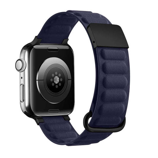 Magnetic Reverse Buckle Watch Band For Apple Watch Series 8&7 41mm(Indigo Blue) - Smart Wear by PMC Jewellery | Online Shopping South Africa | PMC Jewellery