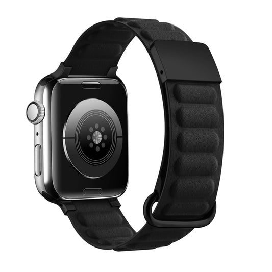Magnetic Reverse Buckle Watch Band For Apple Watch Series 8&7 41mm(Black) - Smart Wear by PMC Jewellery | Online Shopping South Africa | PMC Jewellery