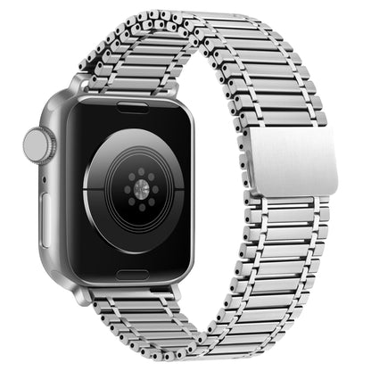 Chain Magnetic Stainless Steel Watch Band For Apple Watch Series 8&7 41mm / SE 2&6&SE&5&4 40mm / 3&2&1 38mm(Silvery) - Smart Wear by PMC Jewellery | Online Shopping South Africa | PMC Jewellery