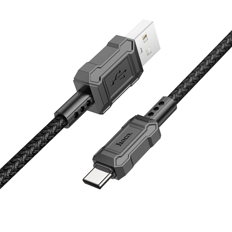 hoco X94 Leader 3A USB to USB-C / Type-C Charging Data Dable, Length:1m(Black) - USB-C & Type-C Cable by hoco | Online Shopping South Africa | PMC Jewellery