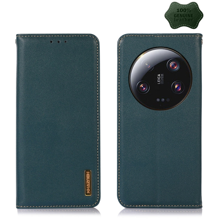 For Xiaomi 13 Ultra KHAZNEH Nappa Top Layer Cowhide Leather Phone Case(Green) - 13 Ultra Cases by PMC Jewellery | Online Shopping South Africa | PMC Jewellery