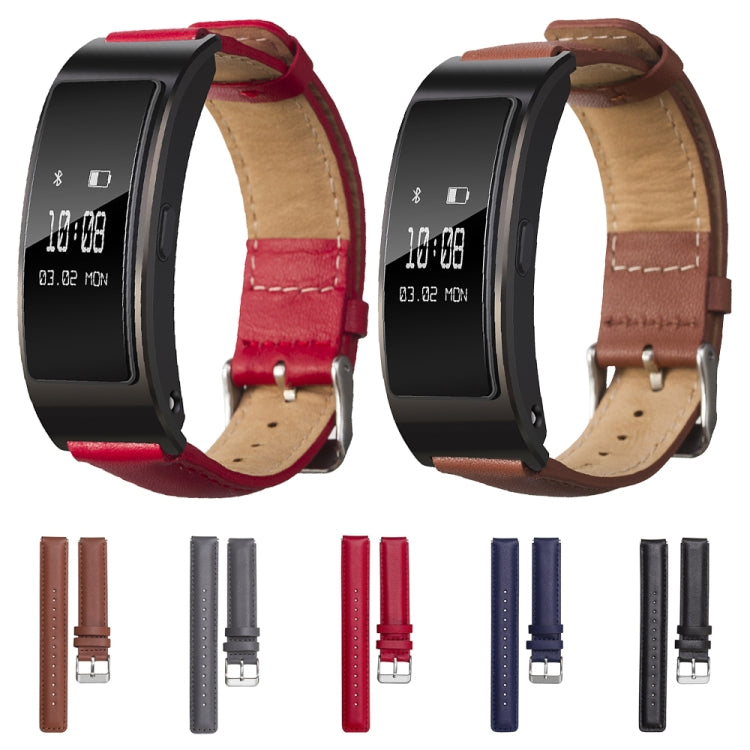 For Huawei Band 7 Glossy Leather Watch Band(Brown) - Smart Wear by PMC TechLife | Online Shopping South Africa | PMC TechLife
