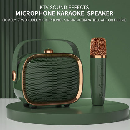 NewRixing NR138W Wireless Microphone TWS Handheld Noise Reduction Portable Smart Bluetooth Speaker(Green) - Desktop Speaker by NewRixing | Online Shopping South Africa | PMC Jewellery | Buy Now Pay Later Mobicred