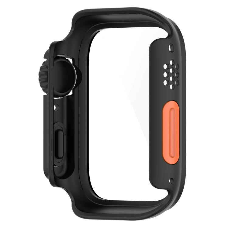 For Apple Watch Series SE 2 / 6 / SE / 5 / 4 40mm Tempered Film + PC Integrated Watch Protective Case(Black) -  by PMC Jewellery | Online Shopping South Africa | PMC Jewellery