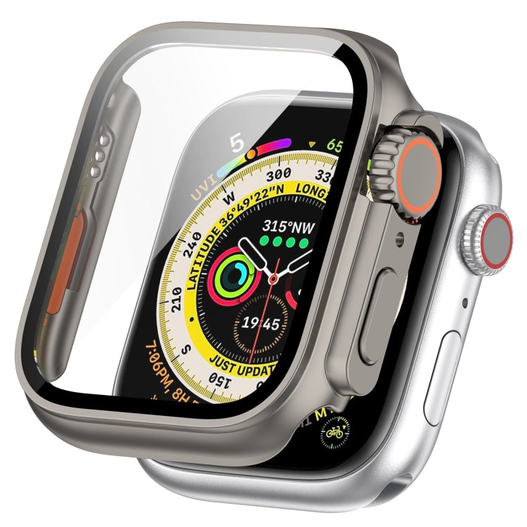 For Apple Watch Series SE 2 / 6 / SE / 5 / 4 40mm Tempered Film + PC Integrated Watch Protective Case(Titanium Steel) - Watch Cases by PMC Jewellery | Online Shopping South Africa | PMC Jewellery