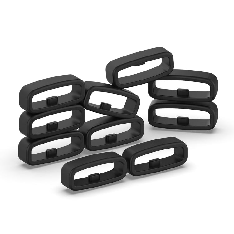 20mm 10pcs Universal Watch Band Fixed Silicone Ring Safety Buckle(Grey) -  by PMC TechLife | Online Shopping South Africa | PMC TechLife