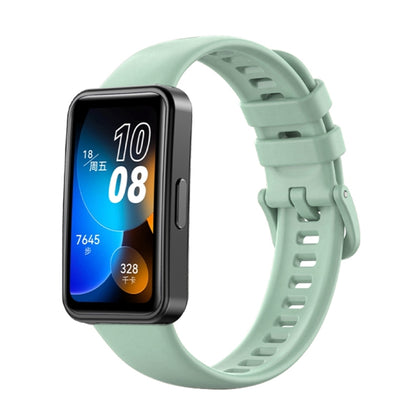 For Huawei Band 8 16mm Solid Color Silicone Replacement Watch Band(Grey Green) - Watch Bands by PMC Jewellery | Online Shopping South Africa | PMC Jewellery