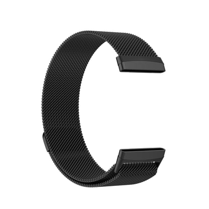 For Fitbit Versa 4 Milanese Magnetic Metal Weave Watchband, Small Size(Black) -  by PMC Jewellery | Online Shopping South Africa | PMC Jewellery