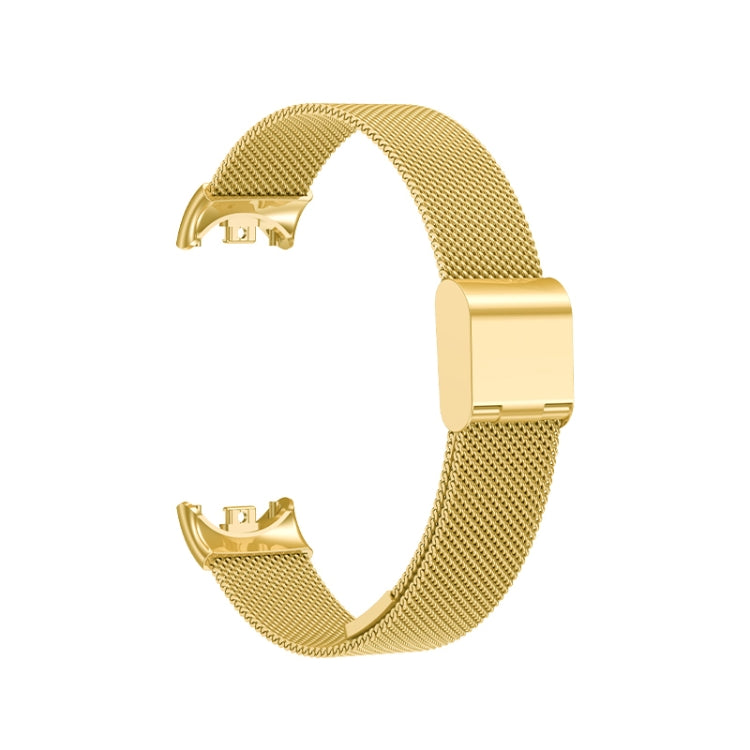 For Xiaomi Mi Band 8 Milanese Buckle Metal Watch Band(Gold) -  by PMC Jewellery | Online Shopping South Africa | PMC Jewellery