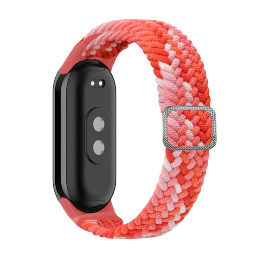 For Xiaomi Mi Band 8 Adjustable Nylon Braided Elasticity Watch Band(Colorful Red) -  by PMC Jewellery | Online Shopping South Africa | PMC Jewellery