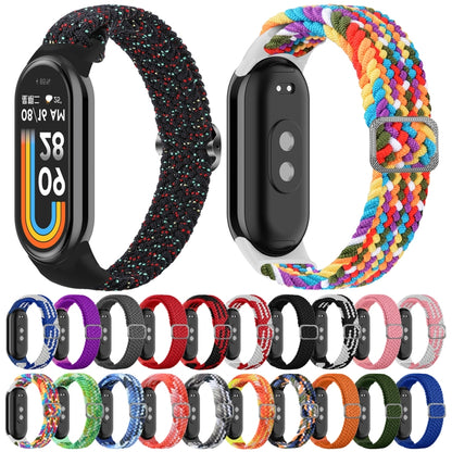 For Xiaomi Mi Band 8 Adjustable Nylon Braided Elasticity Watch Band(Starlight Black) -  by PMC Jewellery | Online Shopping South Africa | PMC Jewellery